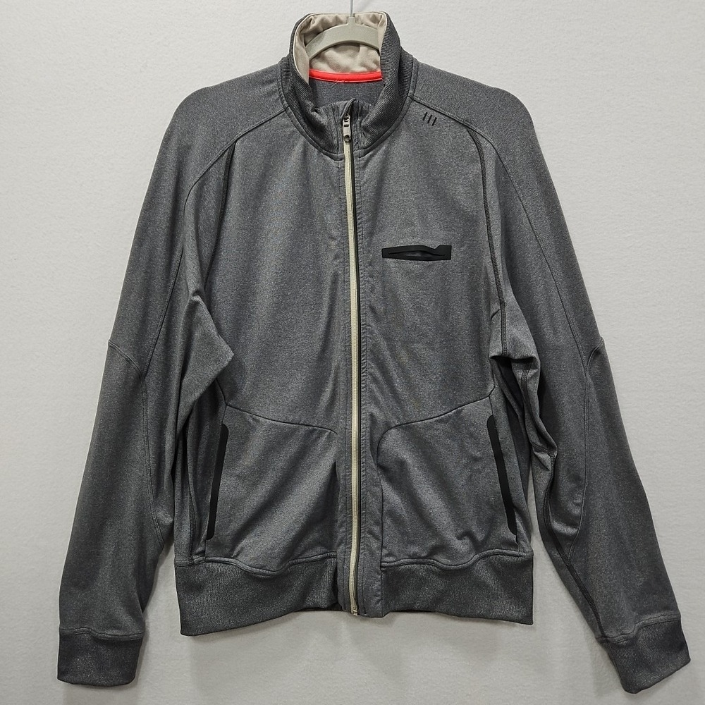 Lululemon Training Jacket Mens L Gray‎ Full Zip Athletic Training Run M4129S